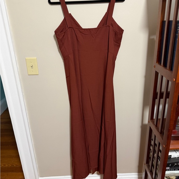 RIHOAS Brown Button-Front Midi Dress - Picture 5 of 5